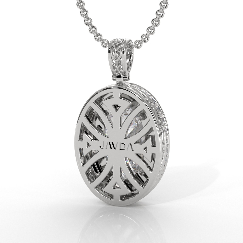  diamond Pendant 14k Gold White