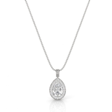  diamond Pendant 14k Gold White