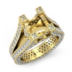 2.2Ct Diamond Eternity Engagement Split Shank Ring 14k Yellow Gold Semi Mount Setting - javda.com 
