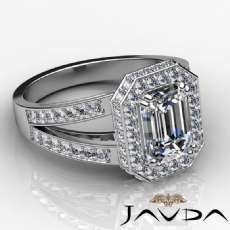 Filigree Lace Circa Halo Pave diamond Ring 18k Gold White