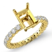 0.8Ct Diamond Solitaire Emerald Semi Mount Prong Ring 14k Yellow Gold - javda.com 
