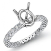 0.9Ct Diamond Solitaire Eternity Engagement Ring Semi Mount 14k White Gold - javda.com 