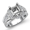 1.35Ct Diamond Engagement Semi Mount Ring 14k White Gold Knot Shape Shank Setting - javda.com 