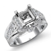 1.35Ct Diamond Engagement Semi Mount Ring 18k White Gold Knot Shank - javda.com 