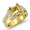 1.35Ct Diamond Engagement Semi Mount Ring 14k Yellow Gold Knot Shank - javda.com 
