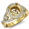 1.4Ct Diamond Engagement Ring 14k Yellow Gold Round Semi Mount Halo - javda.com 