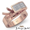 0.55Ct Princess Semi Mount Diamond Engagement Women Ring 14k Rose Gold - javda.com 