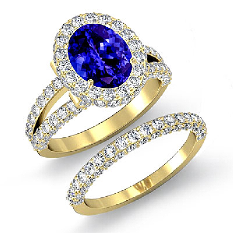 Split Shank Circa Halo Bridal Oval diamond engagement Ring in 14k Gold Yellow