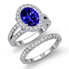 Split Shank Circa Halo Bridal diamond Ring 18k Gold White