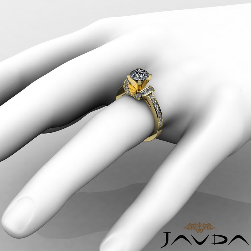 Knot Style Pave Setting diamond Ring 18k Gold Yellow