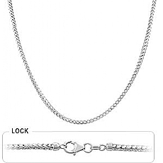 14k White Gold Franco Chain (2.4mm,20