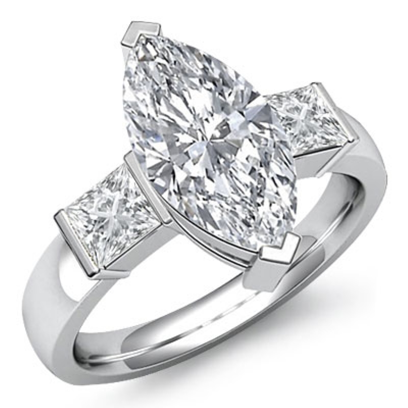  diamond Ring 14k Gold White