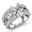 0.55Ct Round Diamond Fashion Wedding Ring 14k White Gold Semi Mount - javda.com 