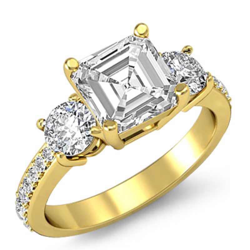  diamond Ring 18k Gold Yellow