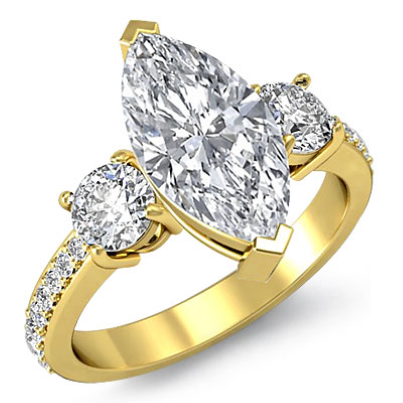  diamond Ring 18k Gold Yellow