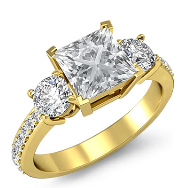  diamond Ring 18k Gold Yellow