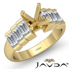 Baguette Semi Mount Diamond Women Engagement Ring Channel 14k Gold Yellow (1Ct. tw.)