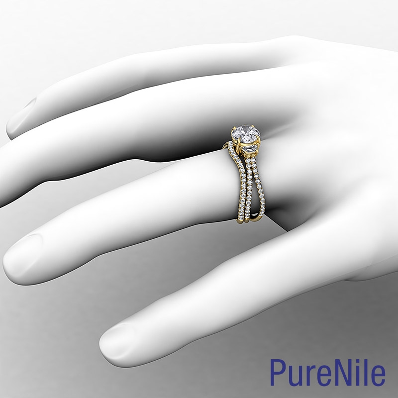  diamond Ring 14k Gold Yellow