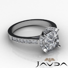 Accent Diamond Halo Pave diamond Ring 18k Gold White
