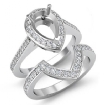 0.92Ct Diamond Engagement Halo Pave Ring Pear Bridal Sets 14k White Gold Setting - javda.com 