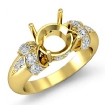0.35Ct Round Diamond Solitaire Engagement Ring 14k Yellow Gold Semi Mount - javda.com 