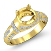 0.25Ct Round Princess Diamond Engagement Setting 14k Yellow Gold Ring - javda.com 
