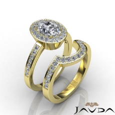 Famous Celebrity's Bridal Set diamond Ring 18k Gold Yellow