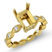 0.2Ct Diamond Engagement Eternity Ring Setting 18k Yellow Gold Radiant Semi Mount - javda.com 