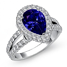 Circa Halo Split Shank diamond Ring 14k Gold White