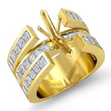 Marquise Diamond Engagement Ring Semi Mount Setting Channel 14k Gold Yellow (1.25Ct. tw.)