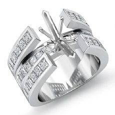 1.25 Ct Marquise Diamond Engagement Ring Semi Mount Setting Channel 14k White Gold