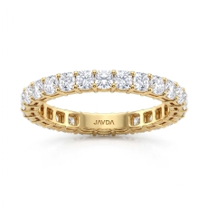 Shared Prong Cushion Lab Grown Diamond Women Wedding Band 18k Gold Yellow  (2.2Ct. tw.)