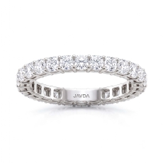Shared Prong Cushion Lab Grown Diamond Women Wedding Band 14k White Gold 2.20Ctw