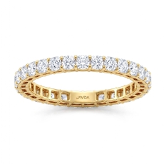 Cushion Lab Grown Diamond Shared Prong Women's Wedding Band 18k Gold Yellow  (1.9Ct. tw.)