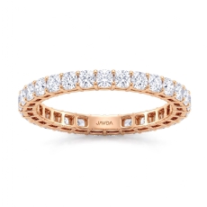 Cushion Lab Grown Diamond Shared Prong Women's Wedding Band 14k Rose Gold  (1.9Ct. tw.)