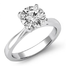 Tapered 4 Prong Solitaire diamond Ring Platinum 950