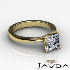 Tapered 4 Prong Solitaire diamond Ring 14k Gold Yellow