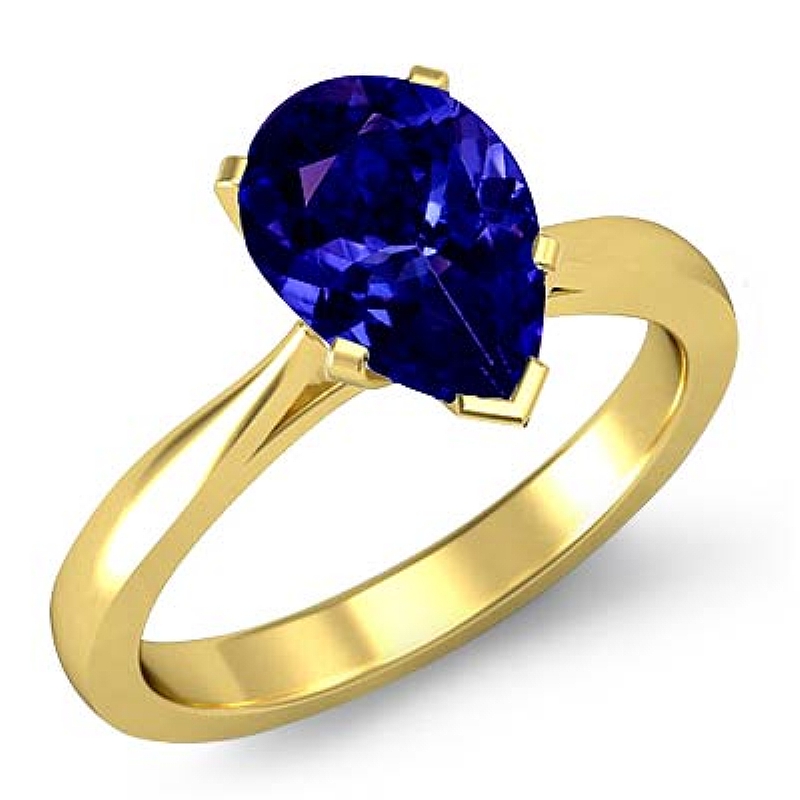  Pear diamond  Ring in 18k Gold Yellow