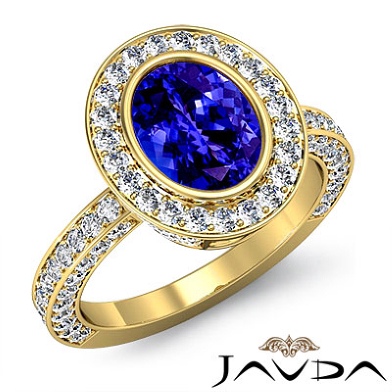  Oval diamond  Ring in 14k Gold Yellow