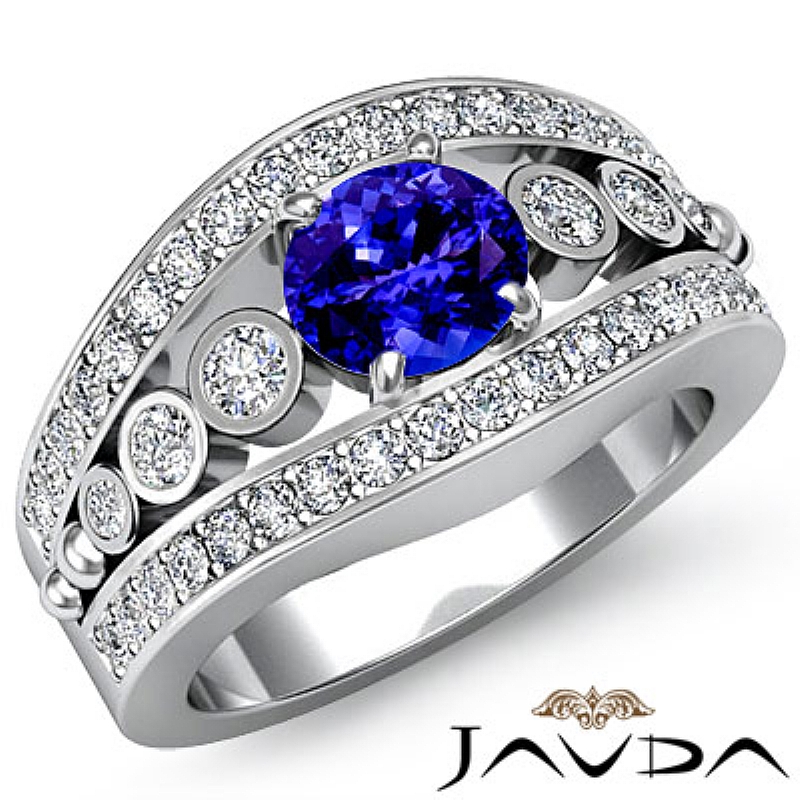 Bezel Setting Sidestone Oval diamond engagement Ring in 14k Gold White