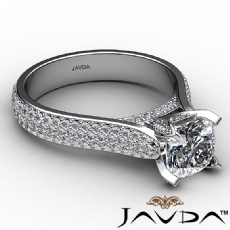 High Quality Tall Cathedral diamond Ring Platinum 950