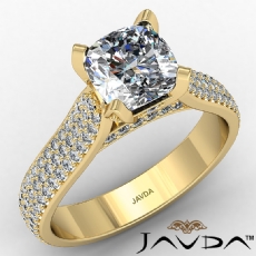 High Quality Tall Cathedral diamond Ring 18k Gold Yellow