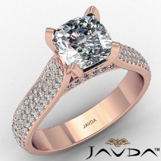 High Quality Tall Cathedral diamond Ring 14k Rose Gold