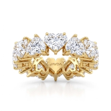 Shared Prong Heart Lab-Grown Diamond Women's Eternity Band 14k Gold Yellow  (7.8Ct. tw.)
