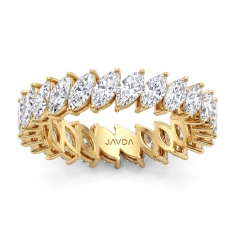 Marquise Eternity Lab-Grown Diamond Shared Prong Wedding Band 14k Gold Yellow  (2.55Ct. tw.)