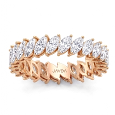 Marquise Eternity Lab-Grown Diamond Shared Prong Wedding Band 14k Rose Gold  (2.55Ct. tw.)