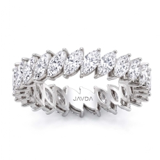 Marquise Eternity Lab-Grown Diamond Shared Prong Wedding Band Platinum 950  (2.55Ct. tw.)