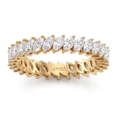 Marquise Lab-Grown Diamond Shared Prong Women Wedding Band 14k Gold Yellow  (1.8Ct. tw.)