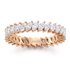 Marquise Lab-Grown Diamond Shared Prong Women Wedding Band 14k Rose Gold  (1.8Ct. tw.)