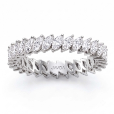 Marquise Lab-Grown Diamond Shared Prong Women Wedding Band Platinum 950  (1.8Ct. tw.)